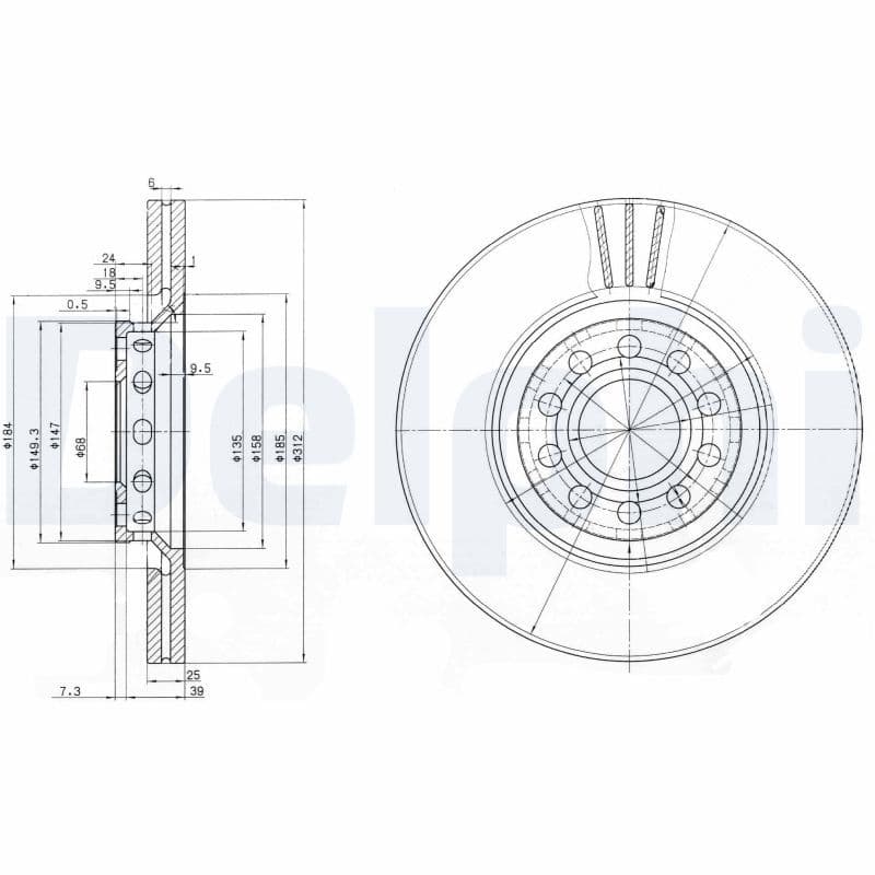 Bremžu diski DELPHI BG3657 1