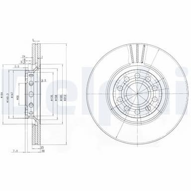 Bremžu diski DELPHI BG3657 1