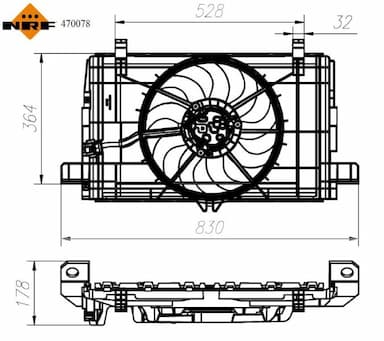 Ventilators, Motora dzesēšanas sistēma NRF 470078 5