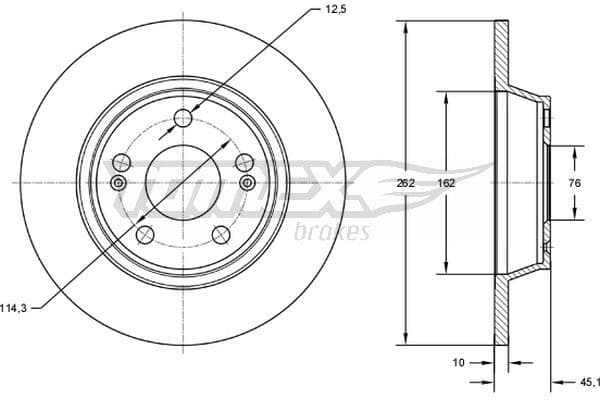 Bremžu diski TOMEX Brakes TX 72-58 1