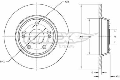 Bremžu diski TOMEX Brakes TX 72-58 1