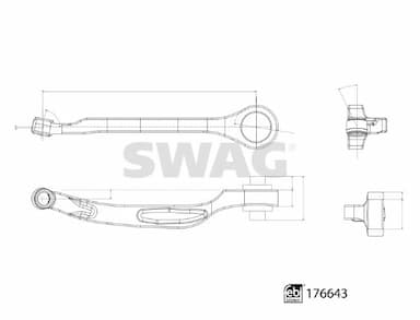 Neatkarīgās balstiekārtas svira, Riteņa piekare SWAG 33 10 3655 3