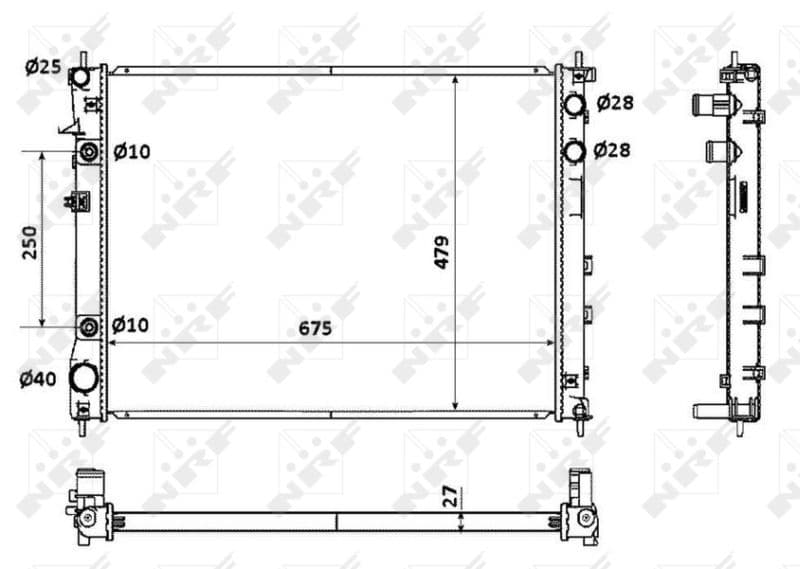 Radiators, Motora dzesēšanas sistēma NRF 53887 1