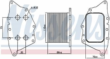 Eļļas radiators, Motoreļļa NISSENS 90862 5