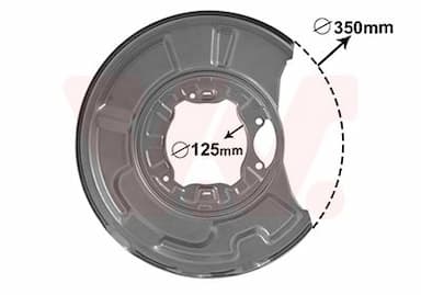 Dubļu sargs, Bremžu disks VAN WEZEL 3041374 1