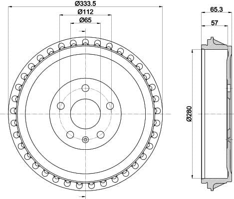 Bremžu trumulis HELLA 8DT 355 303-491 1