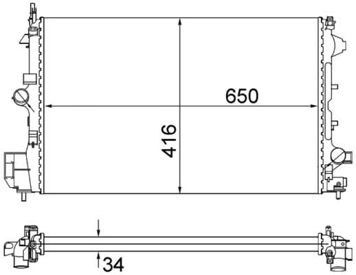 Radiators, Motora dzesēšanas sistēma MAHLE CR 835 001S 1