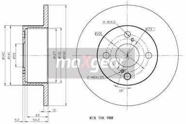 Bremžu diski MAXGEAR 19-2344 1