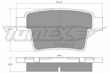 Bremžu uzliku kompl., Disku bremzes TOMEX Brakes TX 14-74 1