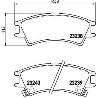 Bremžu uzliku kompl., Disku bremzes BREMBO P 30 011 1