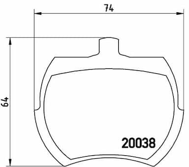 Bremžu uzliku kompl., Disku bremzes BREMBO P 52 002 1