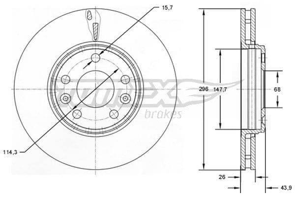 Bremžu diski TOMEX Brakes TX 72-51 1