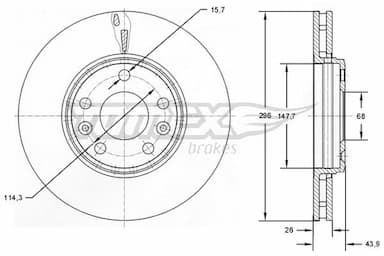 Bremžu diski TOMEX Brakes TX 72-51 1