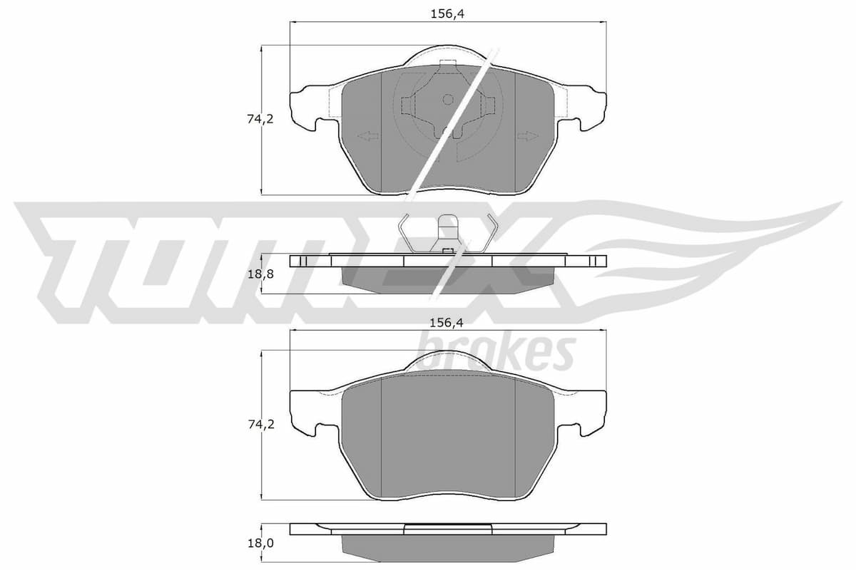 Bremžu uzliku kompl., Disku bremzes TOMEX Brakes TX 13-131 1