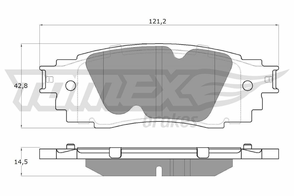 Bremžu uzliku kompl., Disku bremzes TOMEX Brakes TX 18-98 1