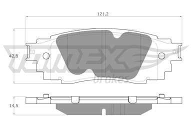 Bremžu uzliku kompl., Disku bremzes TOMEX Brakes TX 18-98 1