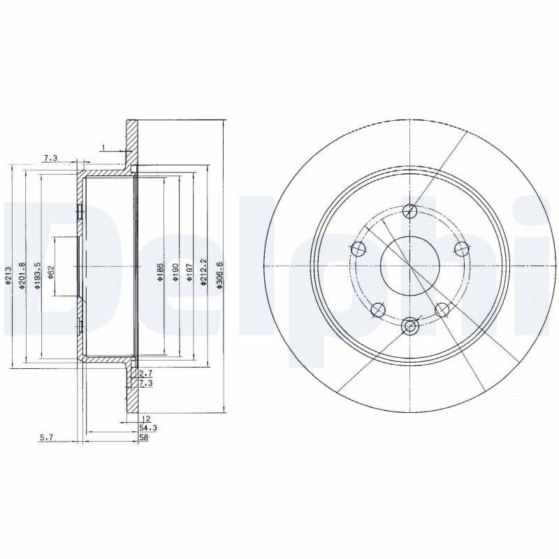 Bremžu diski DELPHI BG3907 1