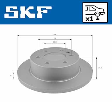 Bremžu diski SKF VKBD 90032 S1 2