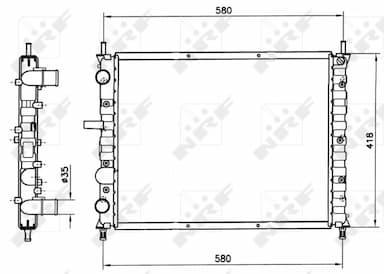 Radiators, Motora dzesēšanas sistēma NRF 58017 2