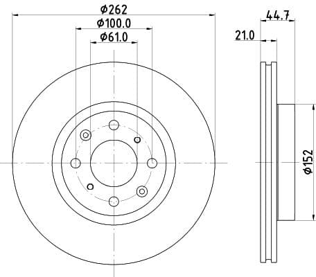 Bremžu diski HELLA 8DD 355 134-691 1