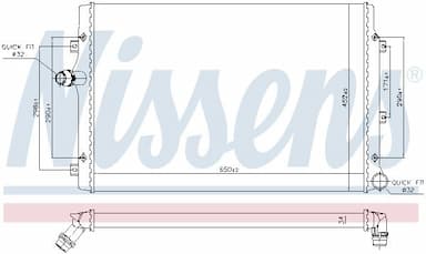 Radiators, Motora dzesēšanas sistēma NISSENS 65281A 5