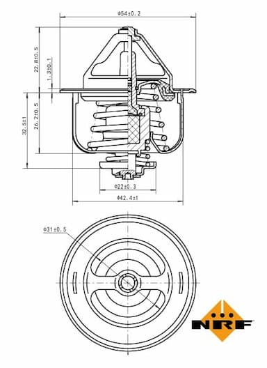 Termostats, Dzesēšanas šķidrums NRF 725160 5