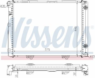 Radiators, Motora dzesēšanas sistēma NISSENS 62722A 2