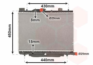 Radiators, Motora dzesēšanas sistēma VAN WEZEL 52002122 1