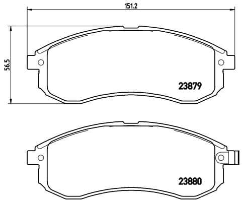 Bremžu uzliku kompl., Disku bremzes BREMBO P 54 033 1