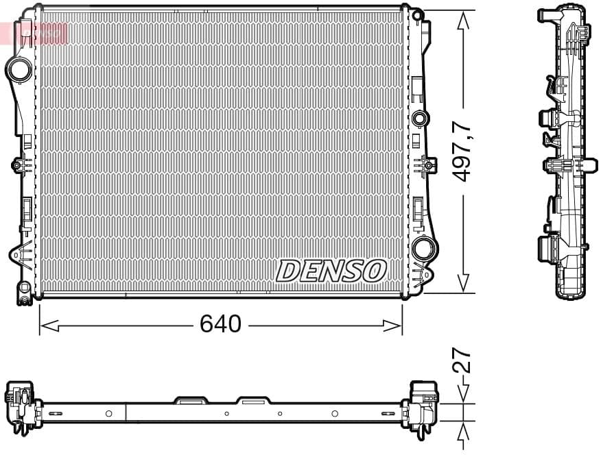 Radiators, Motora dzesēšanas sistēma DENSO DRM17116 1