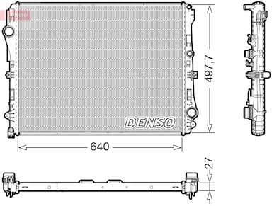 Radiators, Motora dzesēšanas sistēma DENSO DRM17116 1