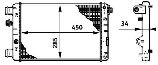 Radiators, Motora dzesēšanas sistēma MAHLE CR 632 000S 1