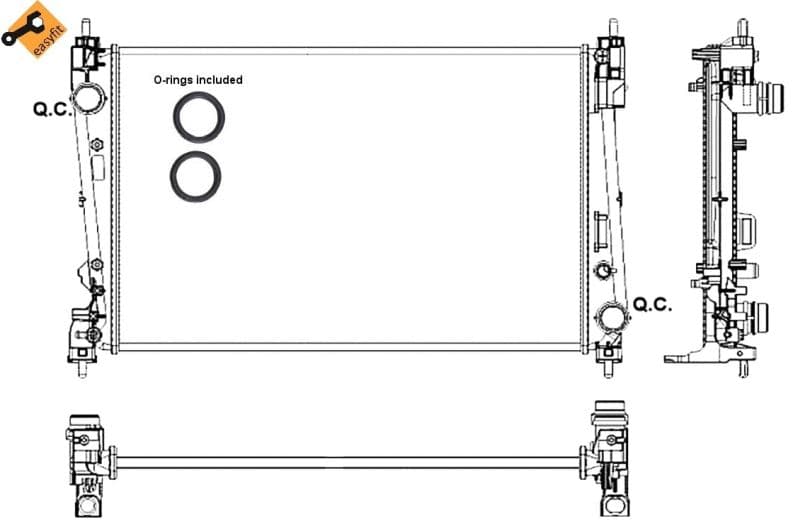 Radiators, Motora dzesēšanas sistēma NRF 53017 1