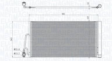 Kondensators, Gaisa kond. sistēma MAGNETI MARELLI 350203861000 1