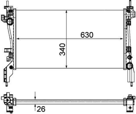 Radiators, Motora dzesēšanas sistēma MAHLE CR 1122 000P 1