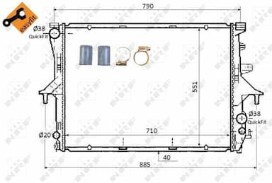 Radiators, Motora dzesēšanas sistēma NRF 53864 5