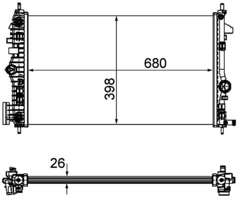 Radiators, Motora dzesēšanas sistēma MAHLE CR 1103 000P 1