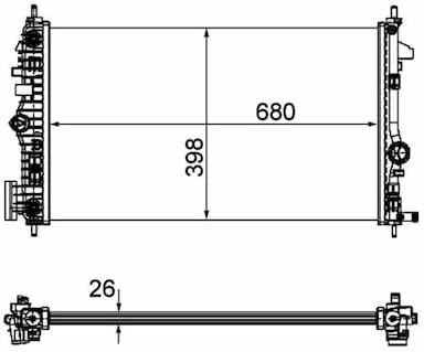 Radiators, Motora dzesēšanas sistēma MAHLE CR 1103 000P 1