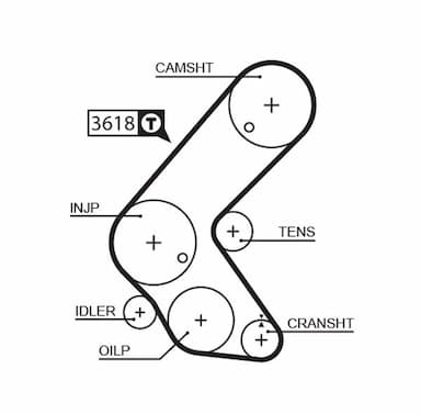 Zobsiksnas komplekts GATES K025563XS 2