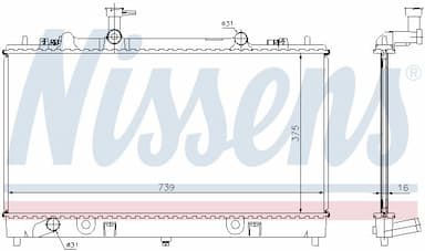 Radiators, Motora dzesēšanas sistēma NISSENS 62466A 6