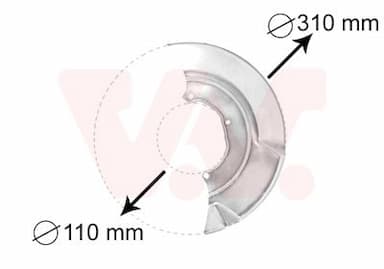 Dubļu sargs, Bremžu disks VAN WEZEL 5874371 1