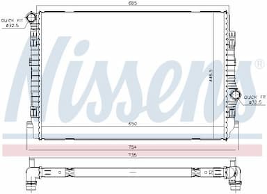 Radiators, Motora dzesēšanas sistēma NISSENS 65341 5