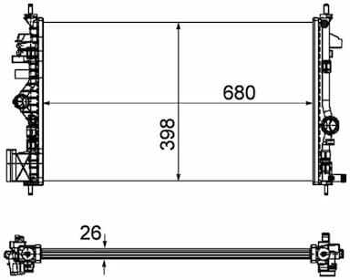 Radiators, Motora dzesēšanas sistēma MAHLE CR 1102 000P 2