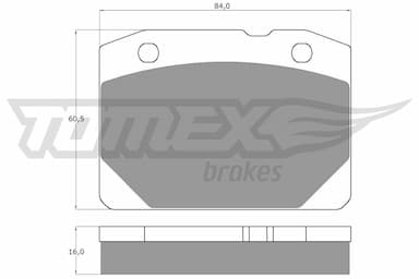 Bremžu uzliku kompl., Disku bremzes TOMEX Brakes TX 10-31 1