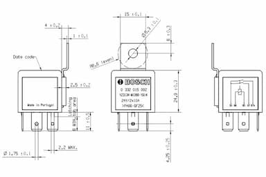 Relejs BOSCH 0 332 015 002 5