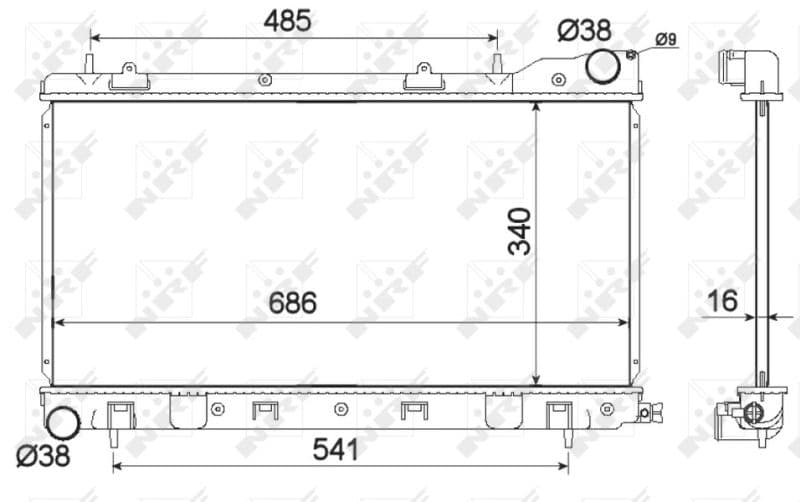 Radiators, Motora dzesēšanas sistēma NRF 53595 1