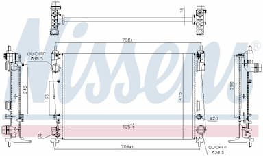 Radiators, Motora dzesēšanas sistēma NISSENS 617864 5