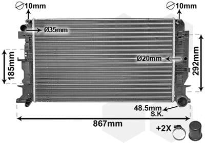 Radiators, Motora dzesēšanas sistēma VAN WEZEL 58002271 1