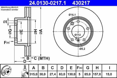 Bremžu diski ATE 24.0130-0217.1 1