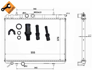 Radiators, Motora dzesēšanas sistēma NRF 53120 4